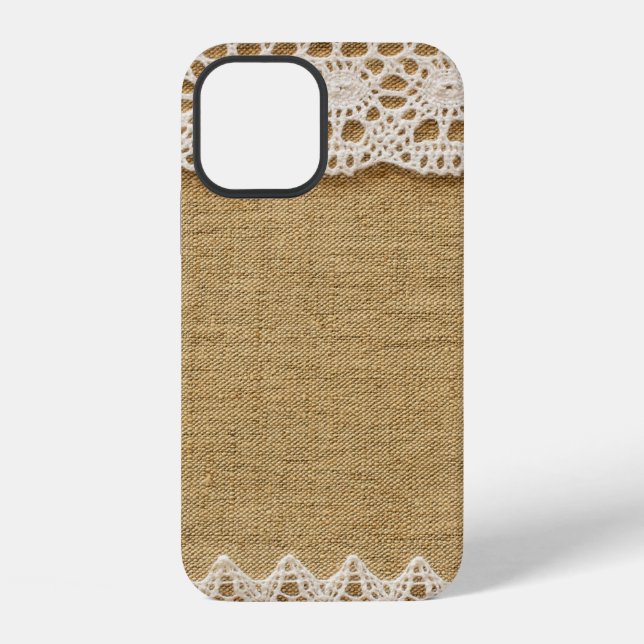 Jute mit Spitze iPhone Hülle (Rückseite)