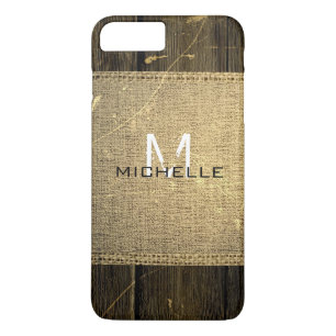 Jute-Rost-Optik-Vintage-Monogramm Case-Mate iPhone Hülle