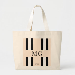 Jute Shopper mit Initialen Shopping-Tasche, Beacht Jumbo Stoffbeutel