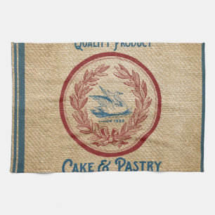 Jute-Stoff im Vintage-Look für Kuchen- und Gebäckm Geschirrtuch