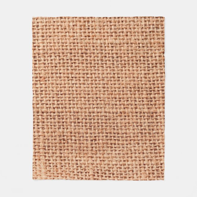 Jute Tasche Sack beige Farbe braun Fleecedecke (Vorderseite)