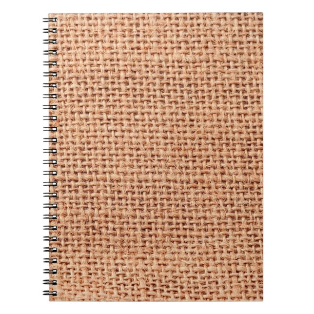Jute Tasche Sack beige Farbe braun Notizblock (Vorderseite)