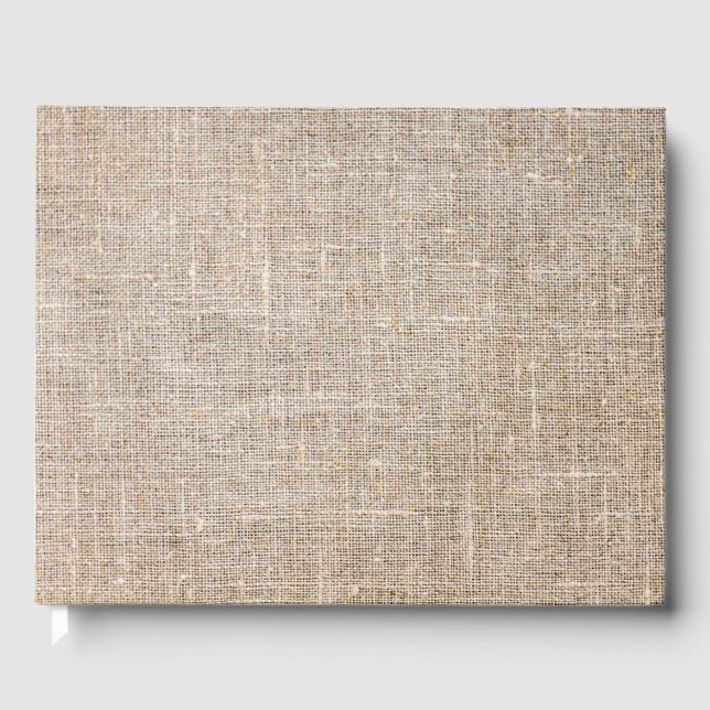 Jute Textile Gästebuch (Vorderseite)