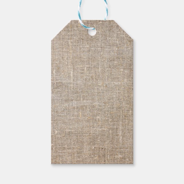Jute Textile Geschenkanhänger (Vorderseite)