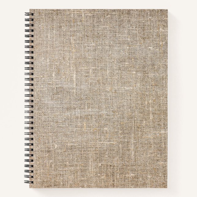 Jute Textile Notizbuch (Vorderseite)