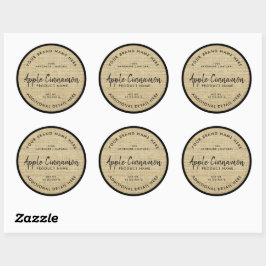 Jute-Textur Produkt-Rundlabel Runder Aufkleber