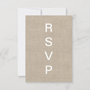 Jute-Typografie-RSVP RSVP Karte