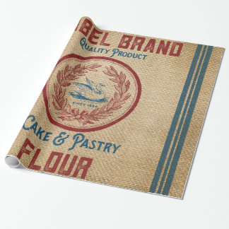 Jute-Vintage-Kuchenteig Mehl Sack Geschenkpapier
