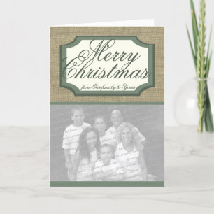 Jute-Weihnachtsfoto-Grußkarte Feiertagskarte