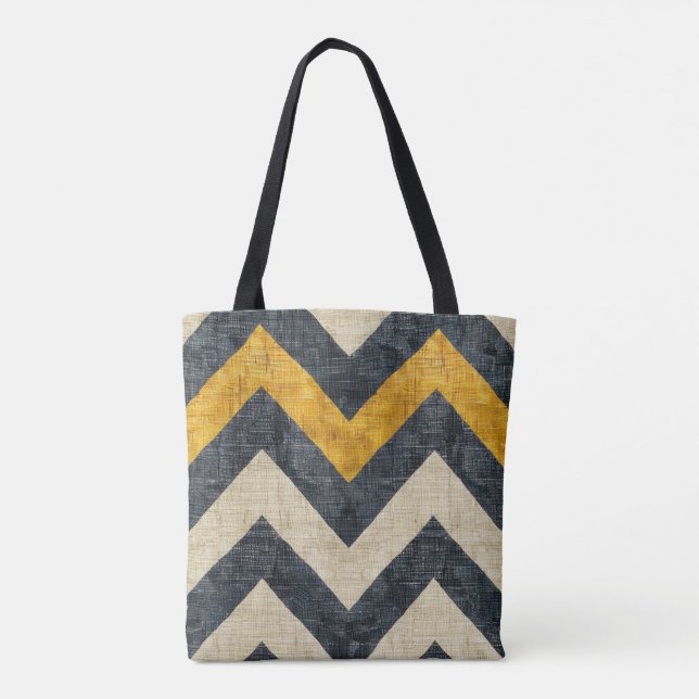 Jute Zickzack Tasche (Rückseite)