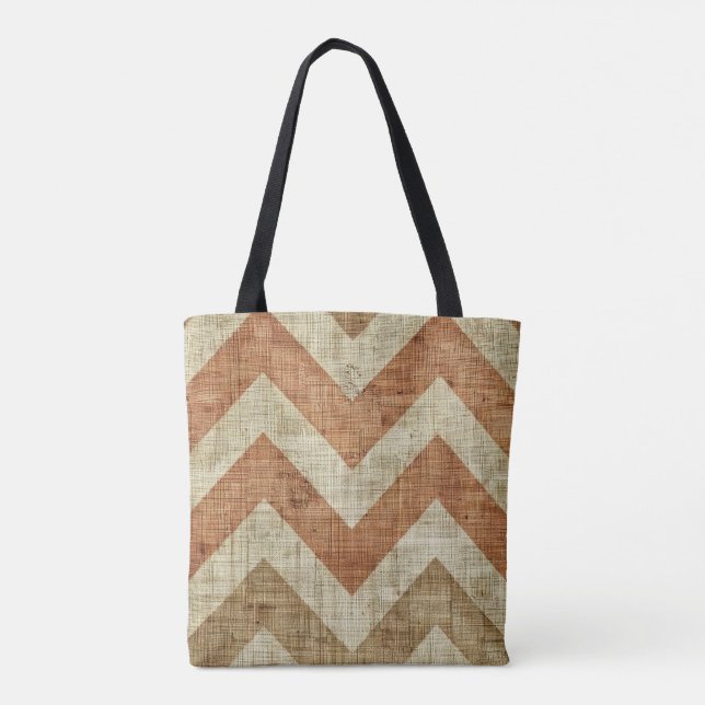 Jute Zickzack Tote Bag (Rückseite)
