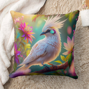 Juvenile Creush Feather Dove Fantasy Bird Kissen