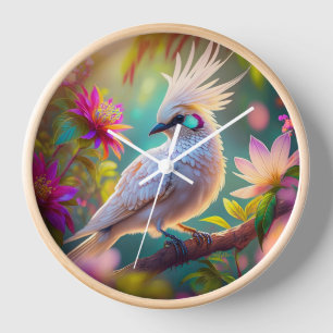 Juvenile Creush Feather Dove Fantasy Bird Uhr