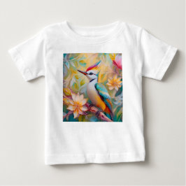 Juvenile Rainbow Woodpecker Fantasy Bird Baby T-shirt
