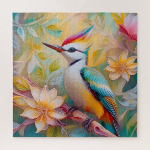 Juvenile Rainbow Woodpecker Fantasy Bird Puzzle