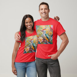 Juvenile Rainbow Woodpecker Fantasy Bird T-Shirt