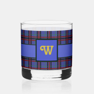 Juwel-farbenes Karo Whiskyglas