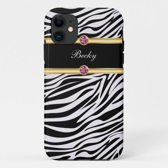 Juwel iPhone Fall-Monogramm Case-Mate iPhone Hülle (Rückseite)