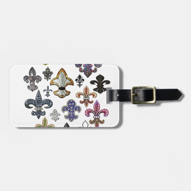 Juwel-Schein Lilien-Flor New Orleans Gepäckanhänger (Vorderseite horizontal)