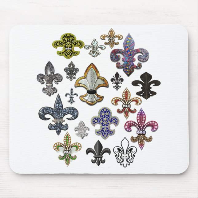 Juwel-Schein Lilien-Flor New Orleans Mousepad (Vorne)