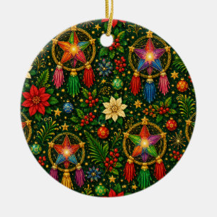 Juwel-Ton-Stern-Laterne Weihnachten Keramik-Orname Keramik Ornament