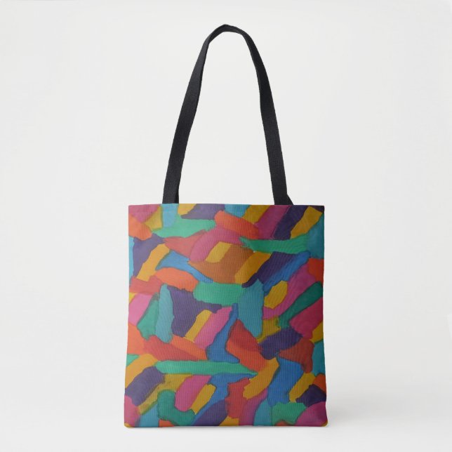 Juwel-Tonbrushstrokes-Taschen-Tasche (Vorderseite)