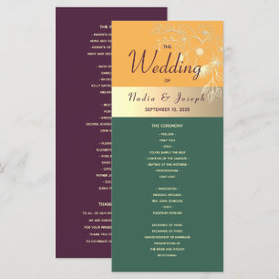Juwel-Töne Hochzeitsprogramm Programm