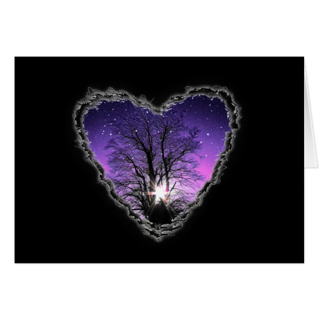 Juwelen der Sky Valentine Romance Liebe Card (Vorderseite (Horizontal))