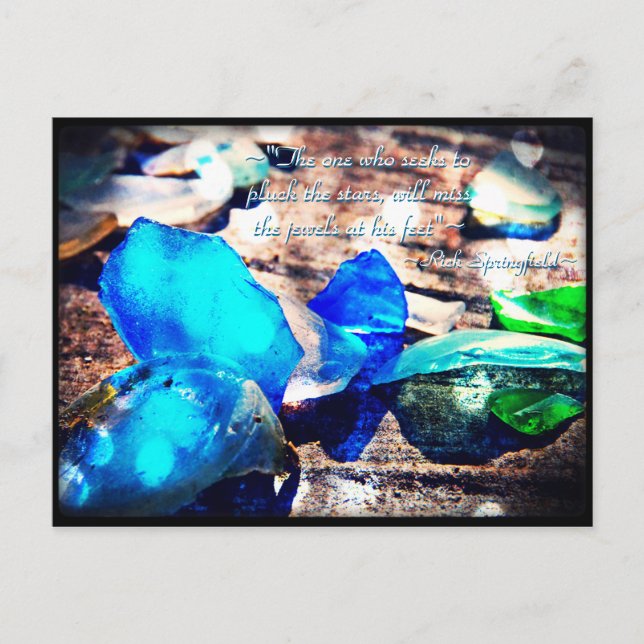 Juwelen des Meeres - Beach Glass PostCard Postkarte (Vorderseite)