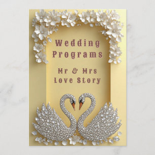 🌸 Juwelen-Hochzeitsschwan-Paar Elegantes Thema 💖 Programm