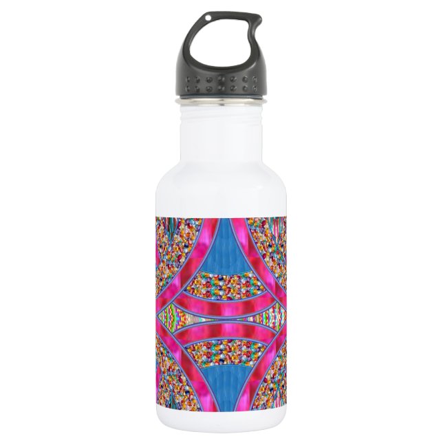 Juwelen mit PINK Ribbons Trinkflasche (Vorderseite)