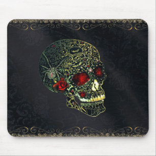 Juwelen Spinnenschädel & Rosen Glam Gothic Filigra Mousepad