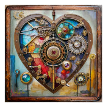 Juwelen und Buntglas Herz Steampunk Serie