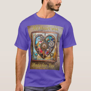 Juwelen und Buntglas-Herz Steampunk-Serie T-Shirt