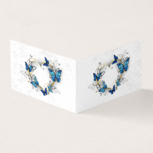 Juwelenherz mit Schmetterlingen Morpho