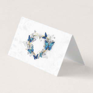 Juwelenherz mit Schmetterlingen Morpho