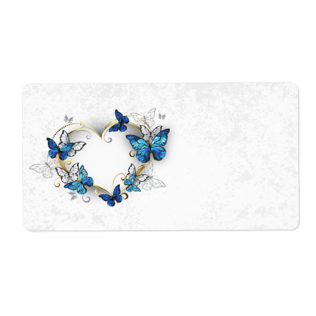 Juwelenherz mit Schmetterlingen Morpho (Vorne)