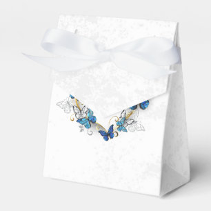 Juwelenherz mit Schmetterlingen Morpho Geschenkschachtel