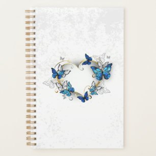 Juwelenherz mit Schmetterlingen Morpho Planer