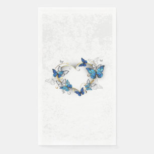 Juwelenherz mit Schmetterlingen Morpho Serviette