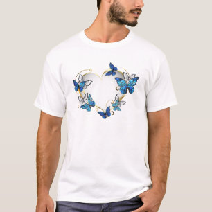 Juwelenherz mit Schmetterlingen Morpho T-Shirt