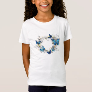Juwelenherz mit Schmetterlingen Morpho T-Shirt