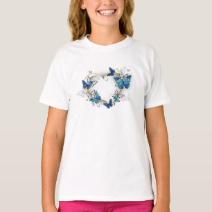 Juwelenherz mit Schmetterlingen Morpho T-Shirt