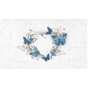 Juwelenherz mit Schmetterlingen Morpho Tischdecke