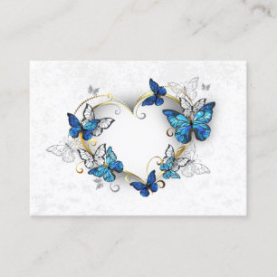 Juwelenherz mit Schmetterlingen Morpho Treuekarte