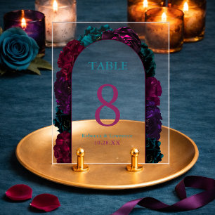 Juwelenton Blumenhochzeit Acrylschild