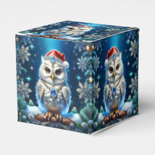 Juwelier-Eule mit Weihnachtsmannhut-Feierabend-Box Geschenkschachtel