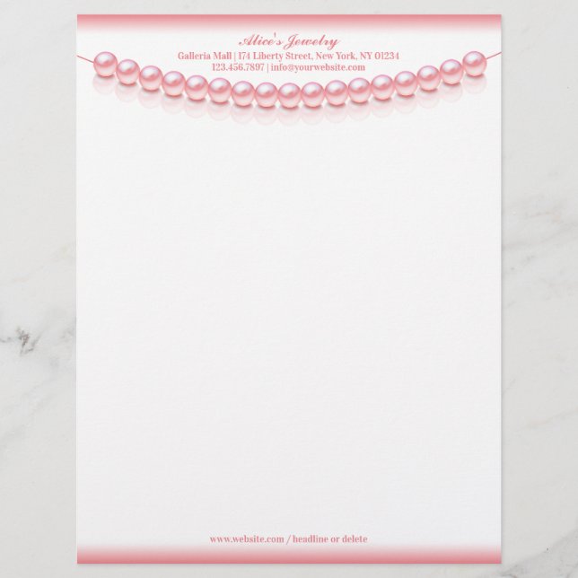 Juwelier Pearl Letterhead Briefbogen (Vorderseite)