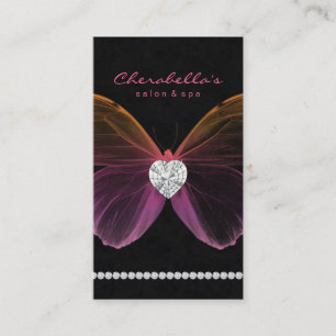 Juwelier Salon Geschäftskarte Spa Schmetterling Ro Visitenkarte
