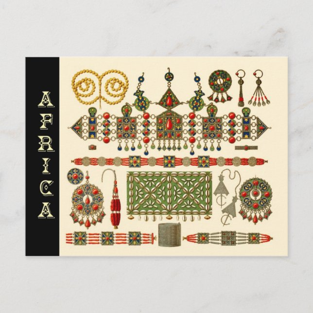 Juwelierei des Kabyle-Volkes in Algerien Postkarte (Vorderseite)